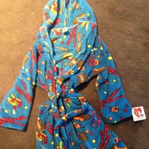 MADE WITH LOVE AND KISSES CANDY FLEECE ROBE 10-12